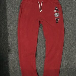 Abercrombie & Fitch red sweatpants